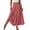 REDFLORAL, variant on Womens Maxi Skirt Tiny Floral Casual Elastic Waist Ruffled Hem Ladies Summer A-Line Long Skirts