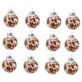 thumbnail image 3 of FVDPWYE 12 Pieces 2.4 inch Cow Pattern Christmas Balls Multifunctional Western Theme Brown White, 3 of 9