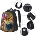 thumbnail image 4 of Pikmin Novelty Backpacks Cartoon Game Mens Womens Travel Hiking Daypack Large Capacity Laptop Rucksack For Adventure Game Fans, 4 of 8