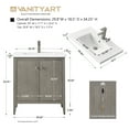 thumbnail image 4 of Vanity Art 30" Double Door Bathroom Vanity with Sink, Freestanding Storage Cabinet with Ceramic Top, and Removable Shelve, 4 of 6
