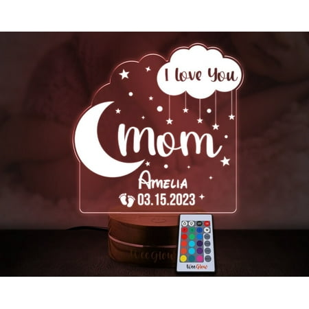 

Custom Night Light Gifts For New Moms First Mother s Day Personalized Moon Cloud Stars LED Lamp Birthday Gift Baby Shower New Born Gift