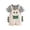 White, variant on HCYSFG Boys Dinosaur Applique Outfit Sets 2 Piece Crewneck Short Sleeve Clothing Sets Striped T Shirt And Overall Shorts Matching Sets