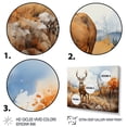 thumbnail image 3 of Designart "Serene Moments with a Golden Deer" Animals Floater Framed Wall Art Living Room, 3 of 7
