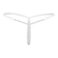 thumbnail image 1 of Breezora Delicate Beaded G String Thong Underwear Low Rise Design for Everyday Comfort and Invisible Wear White, 1 of 2