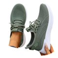 thumbnail image 3 of NOKIO Women 𝖫a𝖼e Up Sneakers Lightweight Knit Sport Shoes Breathable Gym Workout Shoes Comfortable Soft Sole Running Shoes for Hiking Jogging Training Wear, 3 of 8