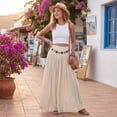 thumbnail image 6 of Boho Maxi Skirts for Women 2026 Summer Cute Flowy Long Skirts Flared A Line Elastic Waist Beach Vacation Resort S, 6 of 8