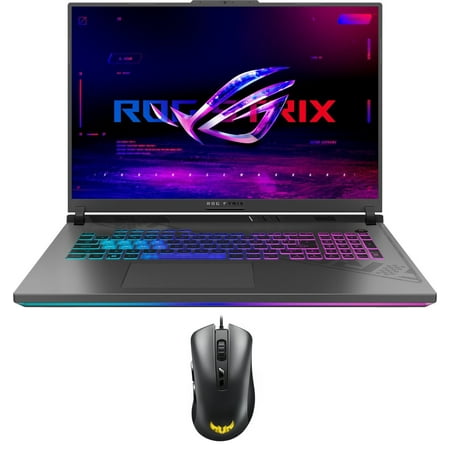 ASUS ROG Strix G18 Gaming/Entertainment Laptop (Intel i9-13980HX 24-Core, 18in 240Hz Wide QXGA (2560x1600), GeForce RTX 4080, Win 11 Pro) with TUF Gaming M3