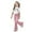 Set 34# Light Pink, variant on oqasdz Stylish Girls Casual Outfit with Bow Print and Flared Pants 2 Piece Coordinated Ensemble for Toddler and Kids