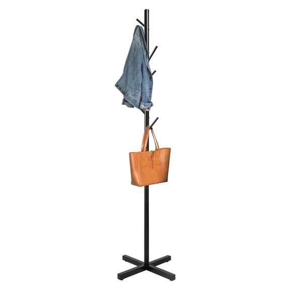 Coat Rack, Free Standing Metal Coat Rack with 7 Hooks Modern Tree-Shaped Clothes Racks Porch Entryway Organizer for Hats Scarves Bags Clothes