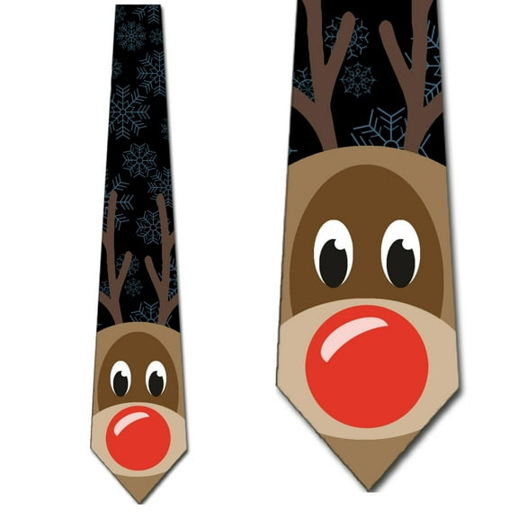 Rudolph Ties Mens Christmas Neckties Reindeer Tie by Three Rooker
