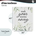 thumbnail image 4 of Stupell Industries French Country Wash Worries Away Leaves Canvas Art, 30 x 40, by Lettered and Lined, 4 of 8