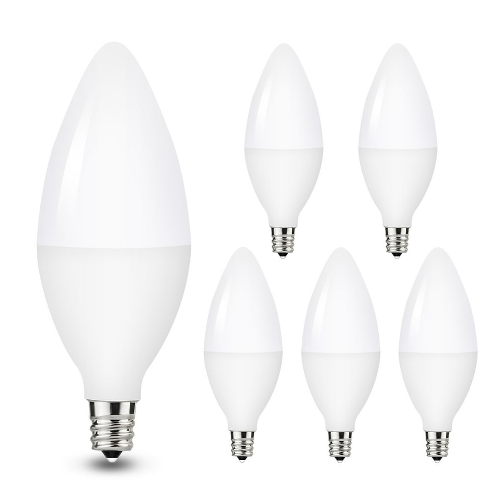 LED E12 Candelabra Light Bulbs, 5W (40W Equivalent), Daylight White