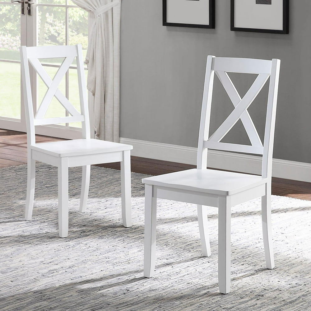 Better Homes & Gardens Maddox Crossing Dining Chairs, Set of 2, White
