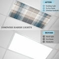 thumbnail image 5 of Ceiling Light Cover for Classroom, Brown Blue Checkered Plaid Magnetic Fluorescent Light Covers Filter for School,Office, 2X4&nbsp; FT, Pack of 3, Rustic Buffalo Plaid, 5 of 8