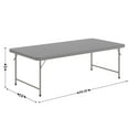 thumbnail image 6 of Flash Furniture 4.93-Foot Kid's Granite Gray Plastic Folding Table, 6 of 13