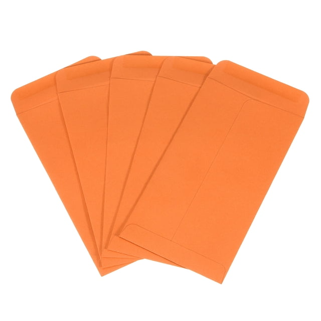 50 Pcs Invitation Envelopes, 3.5 x 6.5 Inch Card Envelopes for Greeting Card, Wedding Invitations, (Orange)