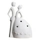 thumbnail image 3 of Figura de pareja abstracta, adorno de pareja, artesanías, pareja apasionada de cerámica nórdica. vestido de novia blanco, 3 of 9