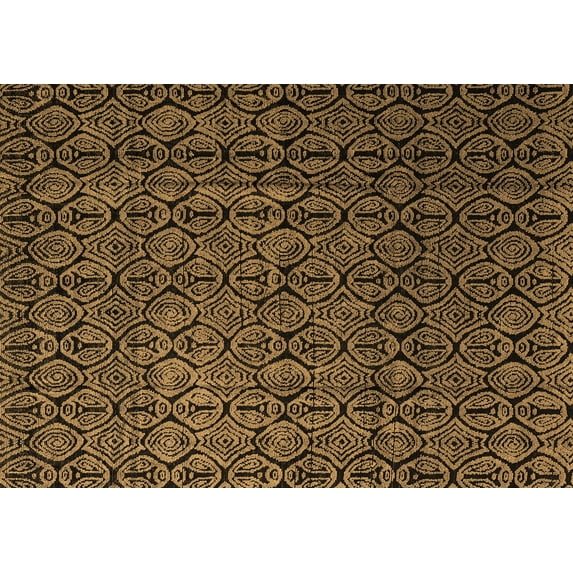 Ahgly Company Indoor Rectangle Abstract Brown Modern Area Rugs, 5' x 7'