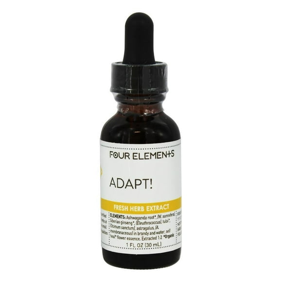 Four Elements Herbals - Fresh Herb Extract Tincture Adapt! - 1 oz.