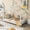 White, variant on Harper & Bright Designs Wooden House Bed Twin Size Platform Bed Frames with Headboard and Footboard, Roof Design