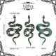 thumbnail image 2 of 1 caja de 12 dijes de serpiente acrílicos de estilo gótico con forma de boa, parte trasera plana, estrella, luna y corazón., 2 of 6