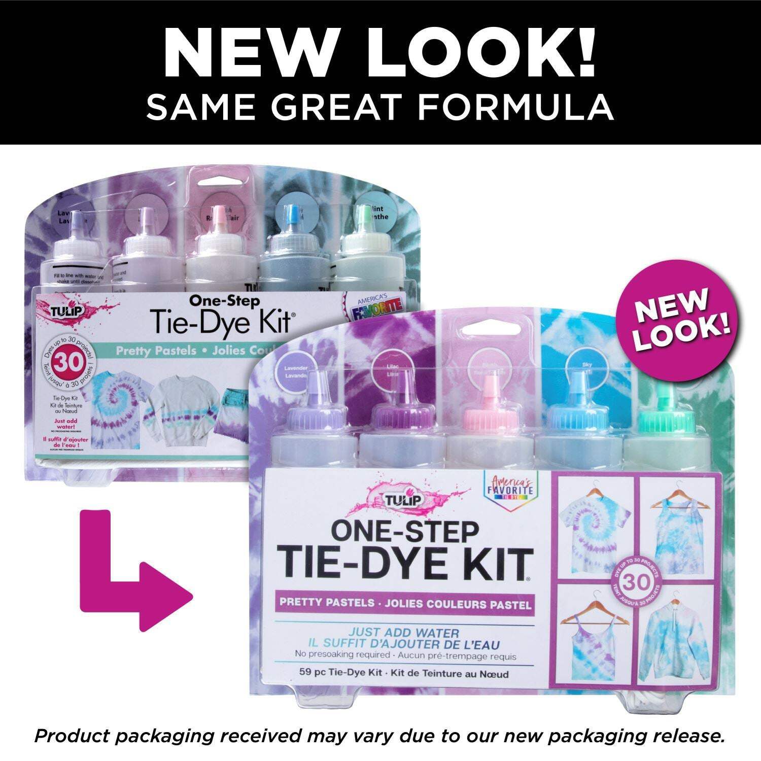 Tulip One-Step Tie-Dye 5 Color Kit. Pretty Pastels