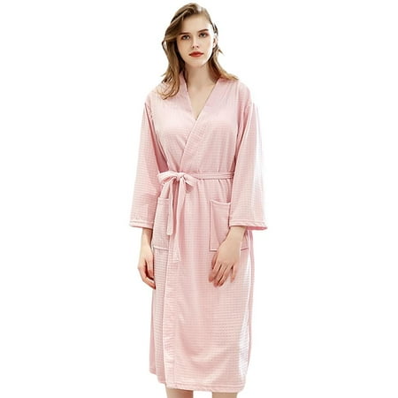 

Women s Short Spa Robe Waffle Weave Kimono Bathrobe Ladies Pajamas Casual Clothes M-XL