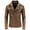 Khaki Tops for Men, variant on IYTR Men's Slim Fit Biker Style Faux Leather Stand Collar Zipper Closure Long Sleeve Motorcycle Jacket with Zipper Pockets Khaki L