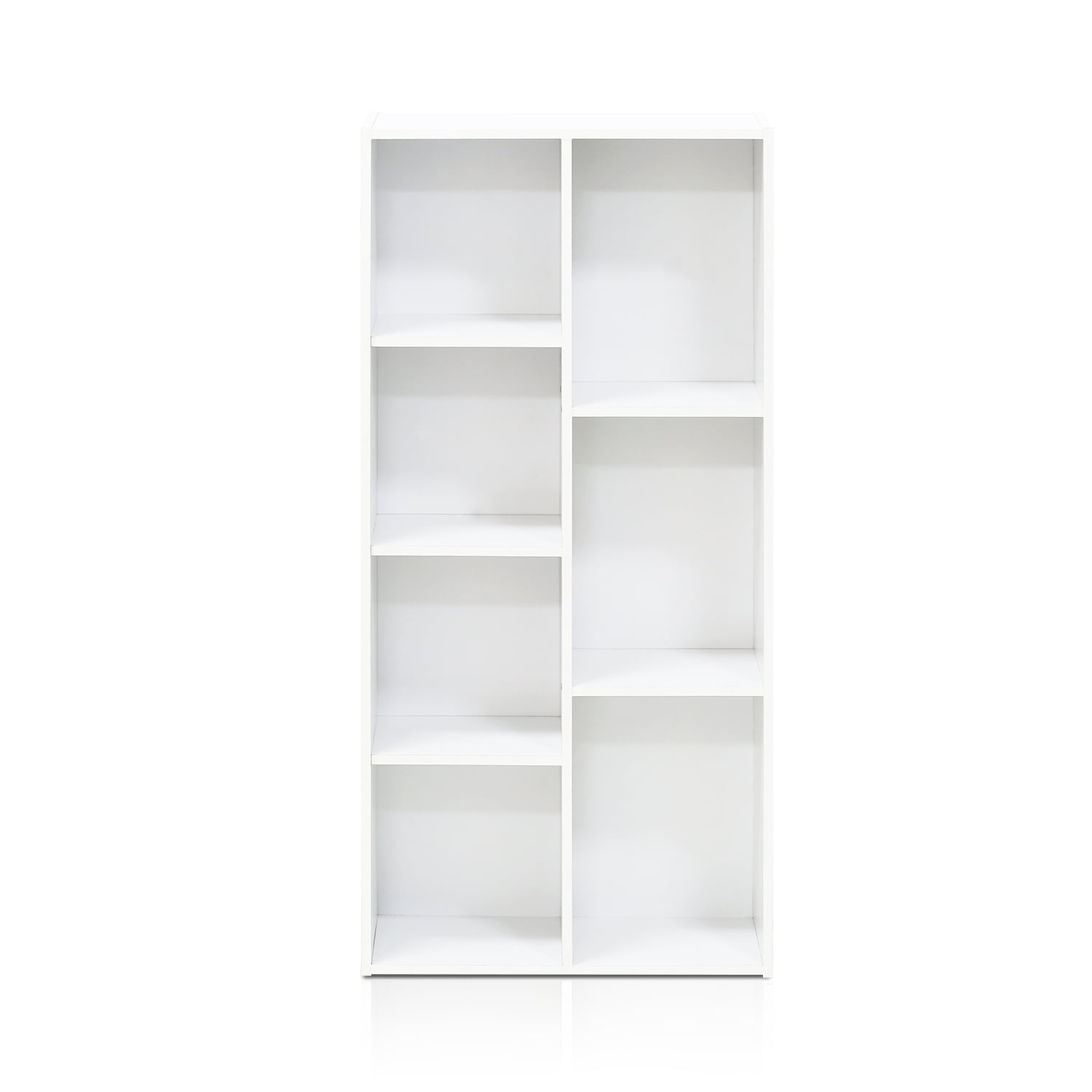 Furinno 11048WH 7-Cube Reversible Open Shelf Bookcase, White - 3