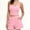 Pink, variant on BRGZLK Womens 2 Piece Outfits Crop Tank Tops Wide Leg Pants Set Summer Pjs Ribbed Knitted V-Neck Tank Top and Shorts Cute Casual Sleepwear