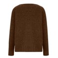 thumbnail image 4 of YUNAFFT Women's Fashion Sweater Clearance, Women Casual Solid Knitting Buttons Long Sleeve V-Neck Sweaters Tops, 4 of 8