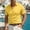 Yellow, variant on FRSASU Short Sleeve Polo Shirts for Men Casual Lapel Collar Pullover Tee Shirt Loose Fit Half Button Down T-Shirts Yellow