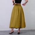 thumbnail image 3 of Women's Bubble Long Skirt Elastic Waist A-Line Pleated Ruffle Flowy Balloon Maxi Skirts with Pockets, 3 of 8
