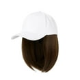 thumbnail image 4 of Synthetic Hat with Wigs Short Straight Bob Wig Baseball Resistant Wig] Cap H7U8, 4 of 8