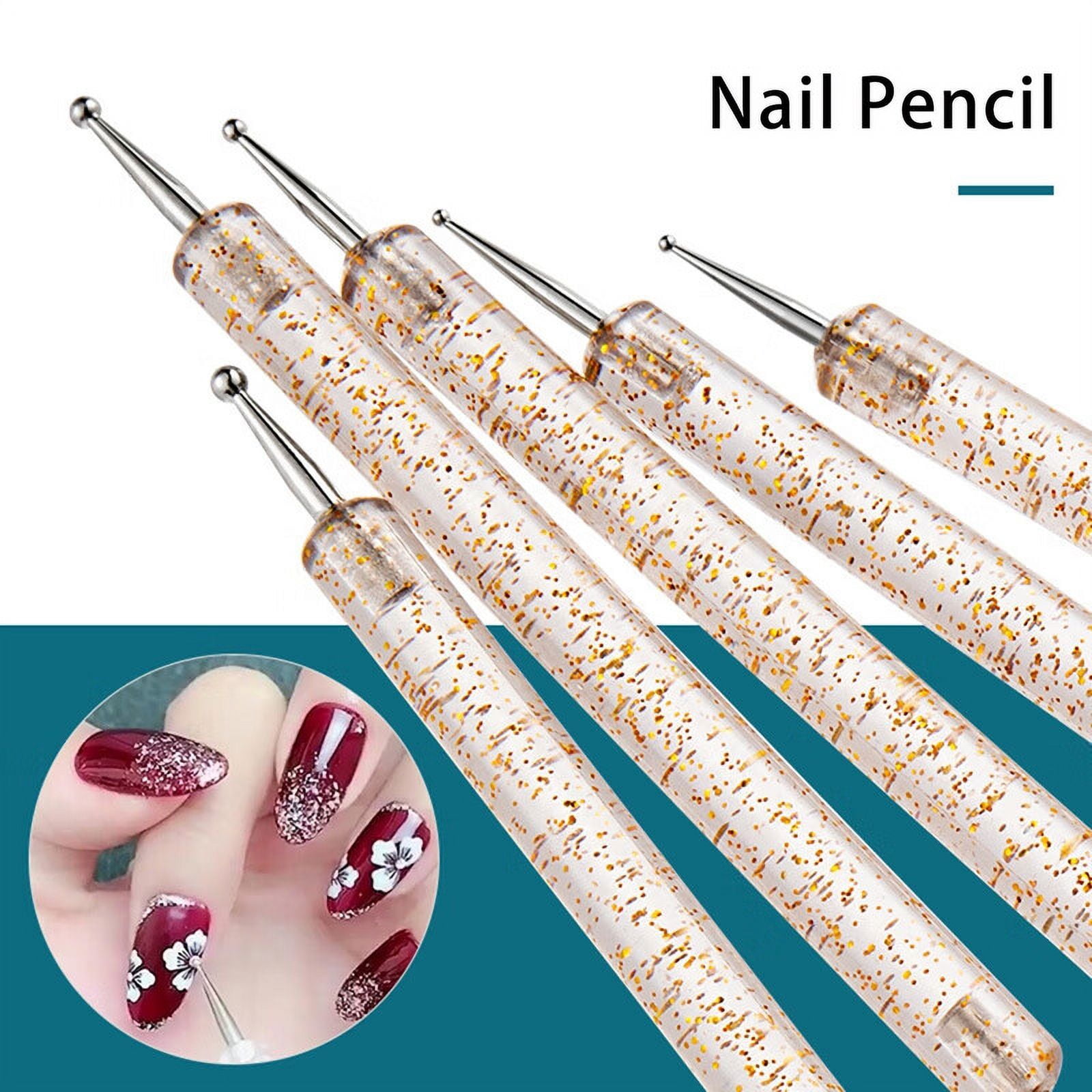 5pcs 2 Way Dotting Pen Marbleizing Tool Nail Art Design Dot Paint Tools  Sets US | eBay
