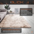 thumbnail image 2 of Alfombra De Sala Suave Decorativa Tapete Cuarto Afelpada 160x120 Cm Poliéster Antideslizante Blick Color Beige, 2 of 6
