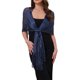 thumbnail image 1 of Chales y envolturas para mujeres Inspire Chic para vestidos de noche, brillante, chispeante y elegante con hebilla 74.8x17.7" (LxA) Azul oscuro (Plata), 1 of 6