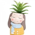 thumbnail image 6 of SweetCandy Girls Plant Pot Flowerpot Resin Succulent Planter Desk Mini Ornament 0.90"*4.05"*4.84", 6 of 6