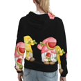 thumbnail image 7 of Fotbe Hello Summer Gnome Pattern Womens Long Sleeve Hoodie, Pullover Hooded Sweatshirt, Kangaroo Pocket Hoodie with Eye-catching Drawstrings-XX-Large, 7 of 7