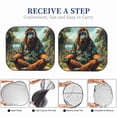 thumbnail image 5 of Kdxio Forest Meditating Gorilla Print 2-Piece Sun Shade Front Windshield - Foldable Car Front Window Sunshades for Most Sedans SUV Truck, 5 of 6