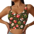 thumbnail image 2 of Lsque red green coffee cup Printed Women'S Sports Bra, Compression, Moisture Wicking, High-Impact Sports Bra For Women,Supportive sports bra-Medium, 2 of 9