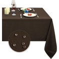 thumbnail image 1 of LAICAIW Nappe Rectangulaire 210 G/m2 - Nappe en Microfibre Imperméable Robuste, Housse de Table Décorative pour Usage Extérieur et Intérieur (Chocolat, 70 x 120 Pouces), 1 of 7
