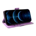 thumbnail image 6 of Compatible with iPhone 12/12 Pro Wallet Flip Case, Classic PU Leather Shockproof Protective for Men Women Card Slots Kickstand Magnetic Closure Phone Case Cover for iPhone 12/12 Pro, Purple, 6 of 11