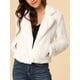 thumbnail image 5 of CHAQUETA CORTA DE PIEL SINTÉTICA SUELTA DE MODA INVERNAL PARA MUJERES CHIC L BLANCA, 5 of 8