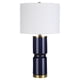 thumbnail image 2 of Lámpara de mesa moderna de cerámica azul Lamp Benzara de 26 pulgadas, 2 of 7