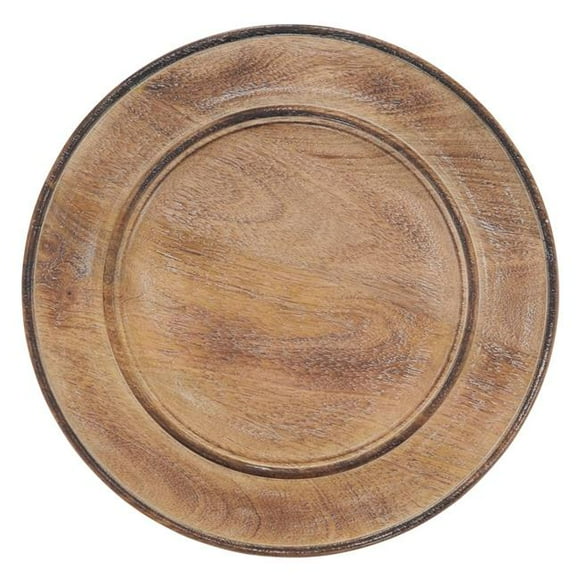 Saro Lifestyle Wood Design Charger Plates (Set of 4)
