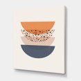 thumbnail image 3 of Designart Abstract Sun & Moon Geometrics In Blue & Orange Canvas Wall Art, 3 of 4