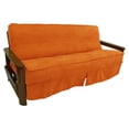 thumbnail image 1 of Housse de Futon Pleine en Microsuède Uni à Double Cordon de 8 à 9 Po - Tangerine Dream, 1 of 1