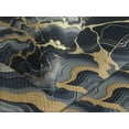thumbnail image 2 of Ambesonne Navy Blue Quilted Bedspread Set 3 Pcs, Deep Sea Marble Print, King Size, Slate Blue Grey Ginger, 2 of 4