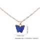 thumbnail image 3 of Collar con colgante de mariposas para San Valentín para adolescentes, cadena de clavícula ajustable estilo tarjeta vintage, ideal como regalo para San Valentín, collar de metal., 3 of 6